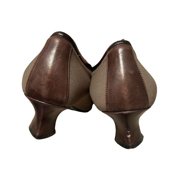 Thierry Rabotin Low Block Heel‎ Pumps Olive Green Bow Sz EU 41/ US 10.5 READ - Picture 7 of 12